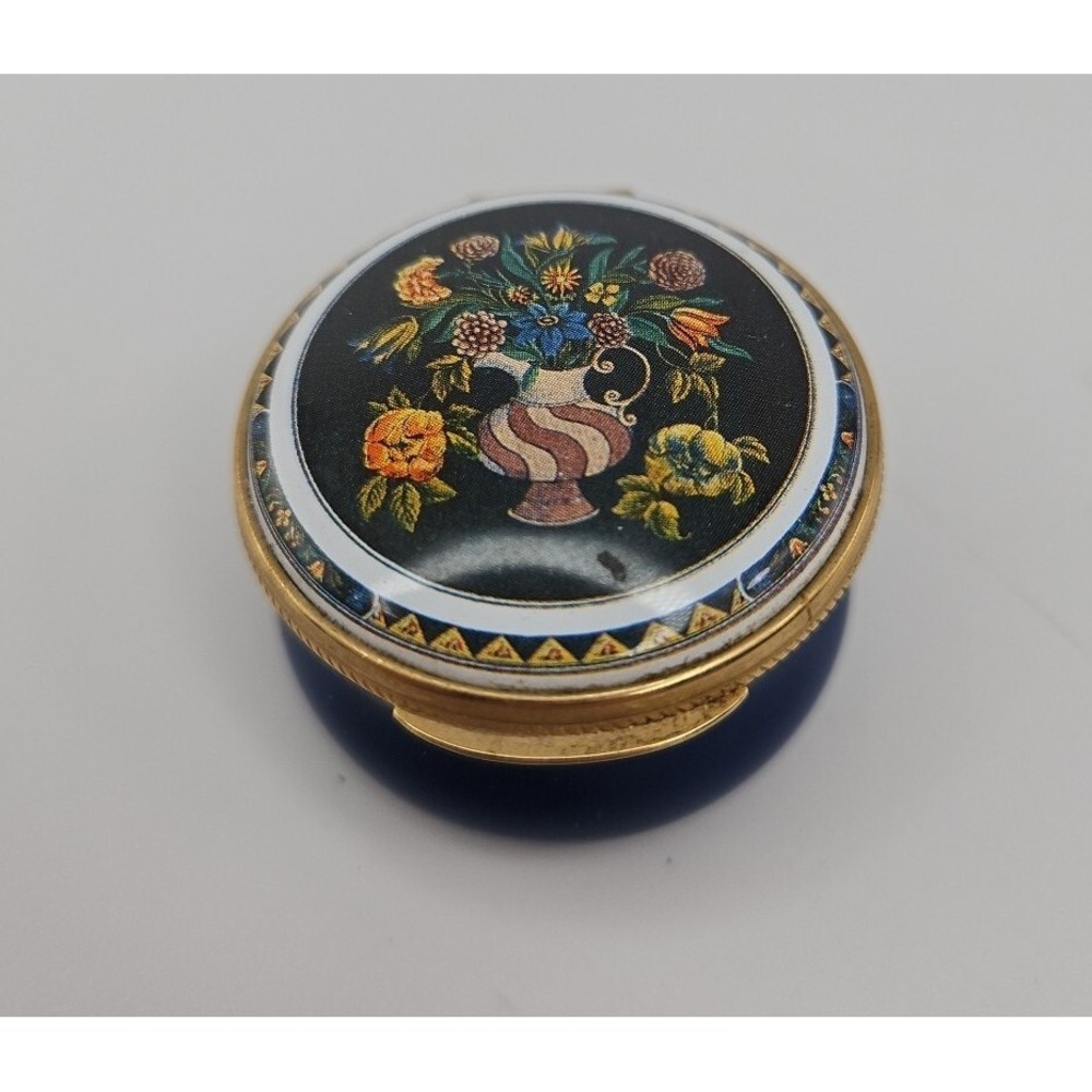 Vintage Alastor Enamels Moments‎ Memories Clock Inside Trinket Box Made England
